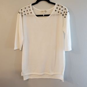 Studded knit blouse